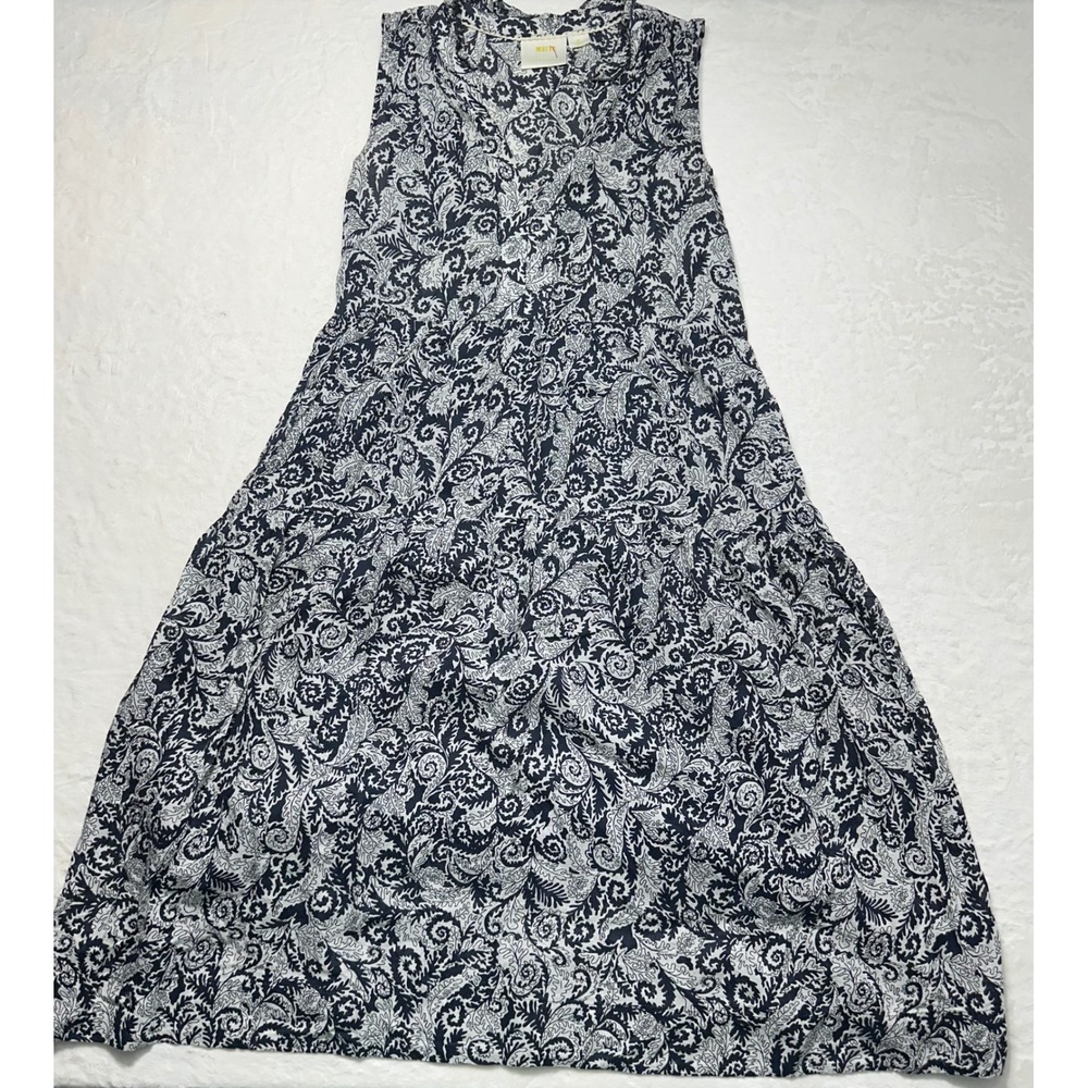 Anthropologie Maeve Womens Small Paisley Sleeveless Midi Dress Boho Cottagecore